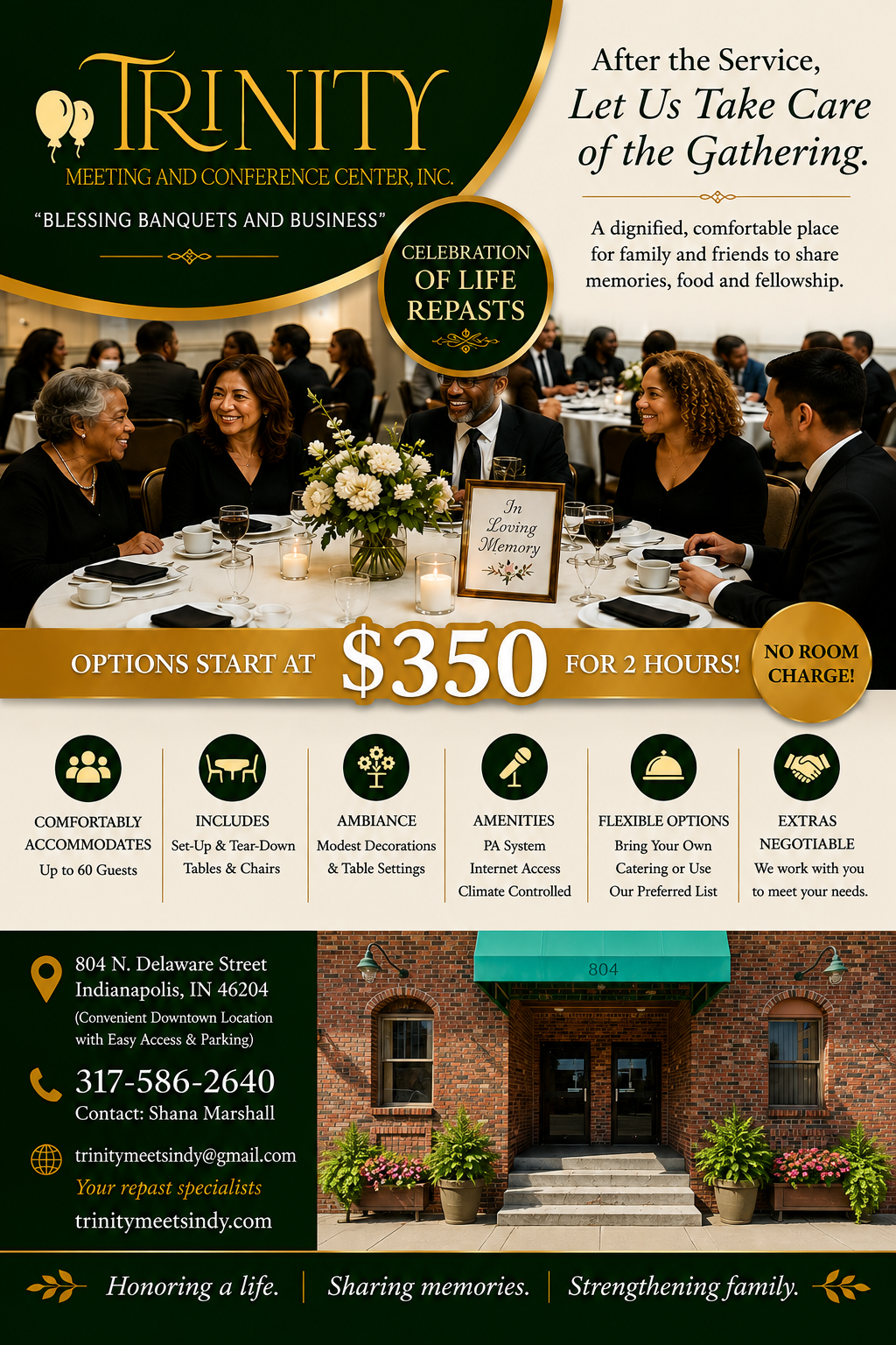 Trinity Celebration of Life Repasts service overview
